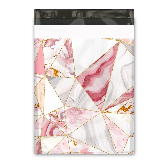 25 10X13 Poly Mailers, Pink Marble, Shipping Envelopes, PRICE IS FIRM - Picture 4 of 5